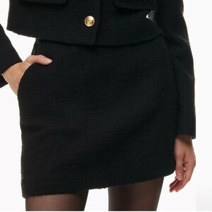 Babaton Kinsley Black Mini Skirt